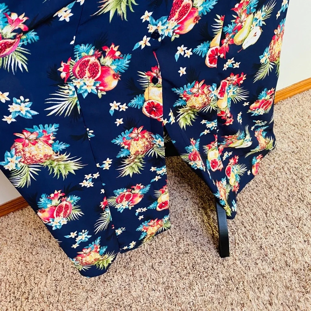 Skies are Blue Tropical Print Maxi Dress